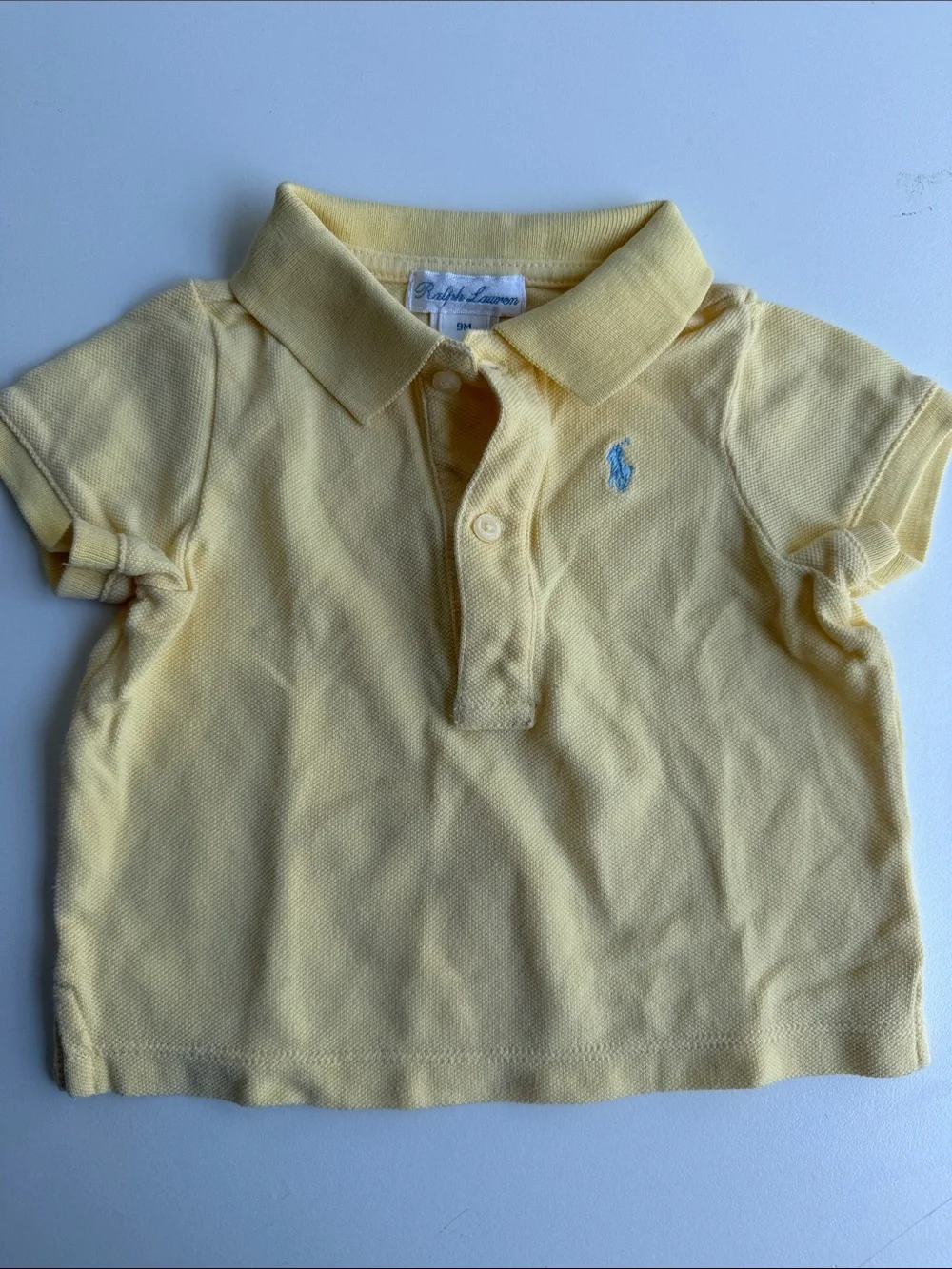 Ralph Lauren Baby Polo Bodysuit & Shirt Set - Navy & Yellow 9m
